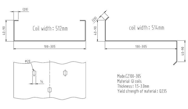 20+ Years Experience Automatic Metal Steel Framing Structure Building C/Z Purlin Cold Roll Forming Making Machine for Prefabricated House